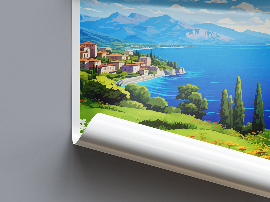 Lake Garda Travel Print Wall Art Lake Garda Wall Hanging Home Decoration Lake Garda Gift Art Lovers Wall Art Print Art Lake Garda Travel Art