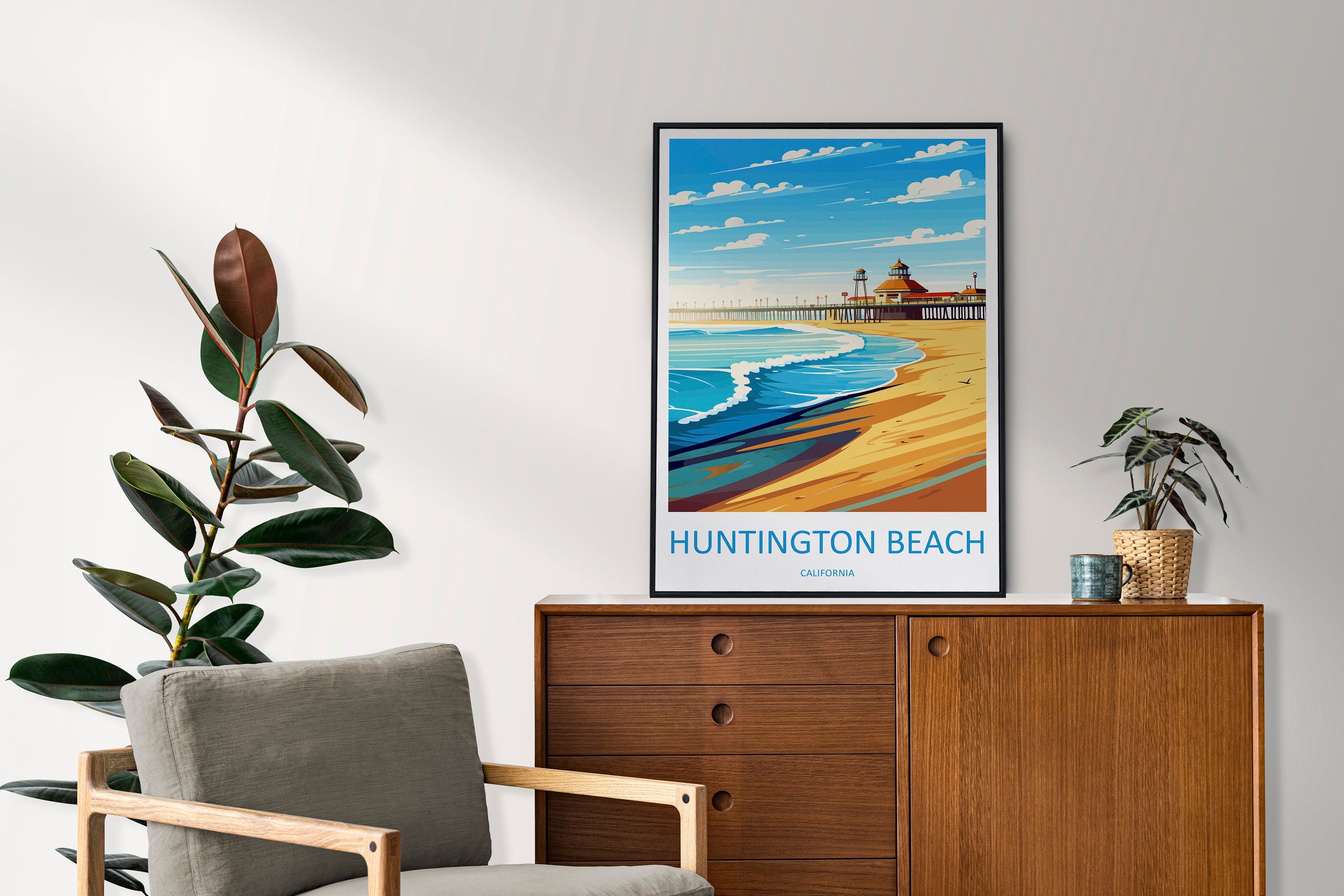 Huntington Beach Travel Print