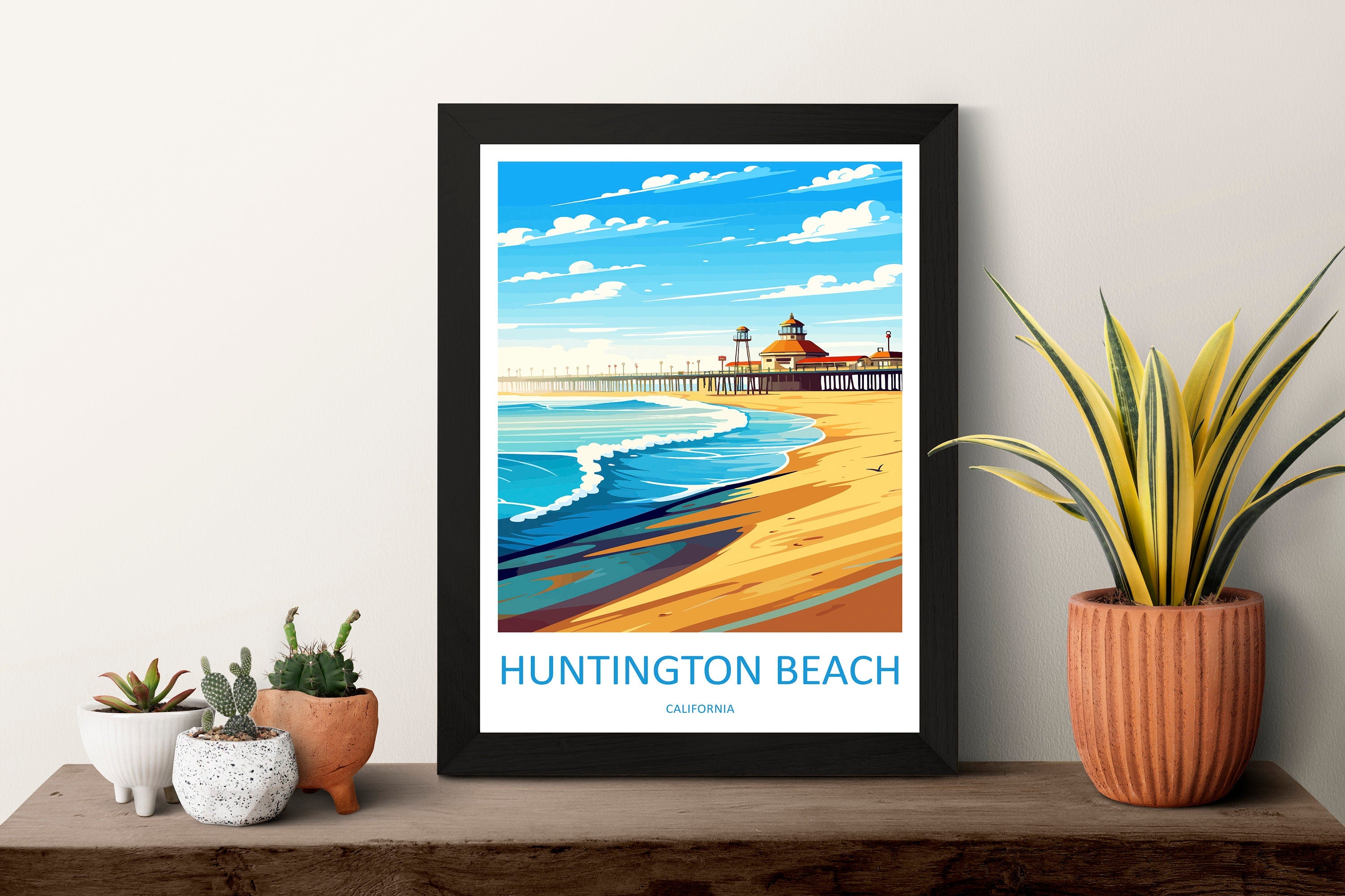 Huntington Beach Travel Print