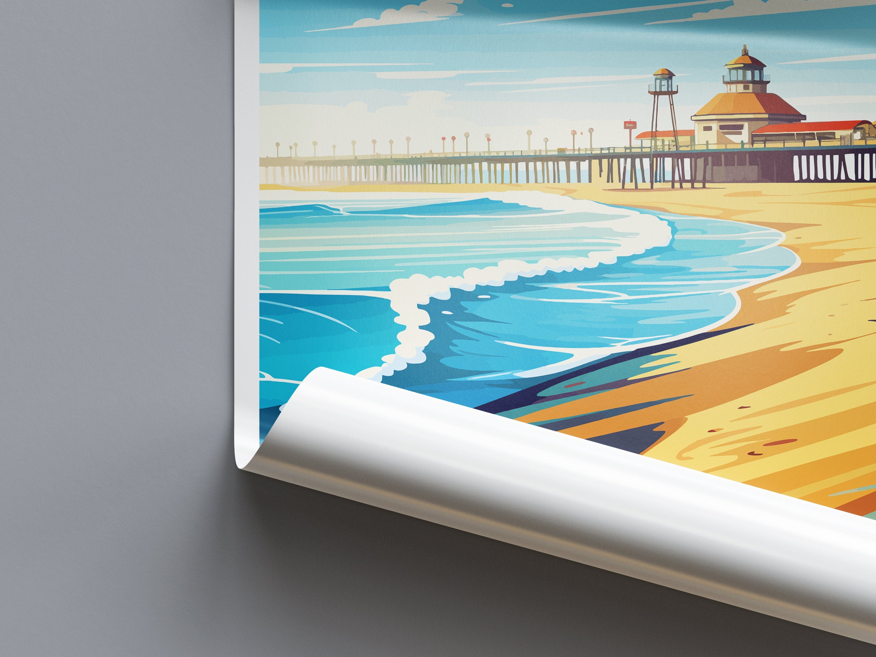 Huntington Beach Travel Print