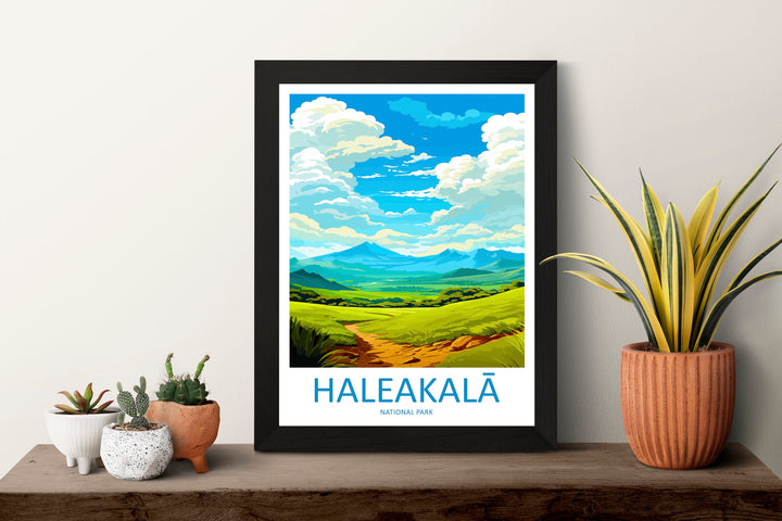Haleakalā National Park Travel Print Wall Art Haleakalā Volcanoes Wall Hanging Home Décor Haleakalā Volcanoes Gift Art Lovers