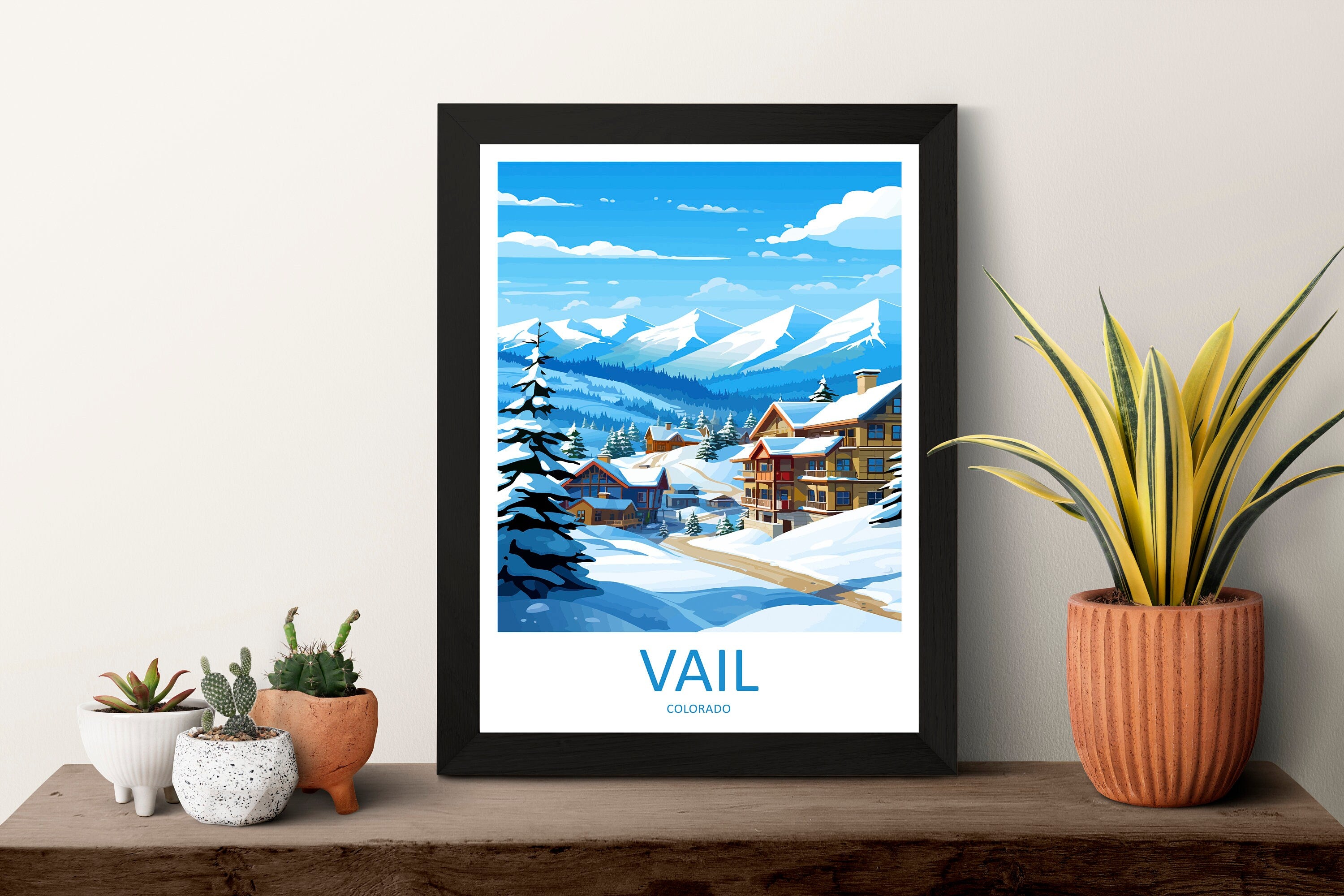 Vail Ski Resort Travel Print