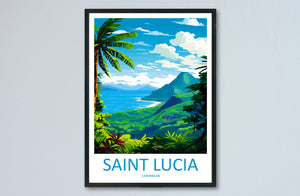 Saint Lucia Travel Print