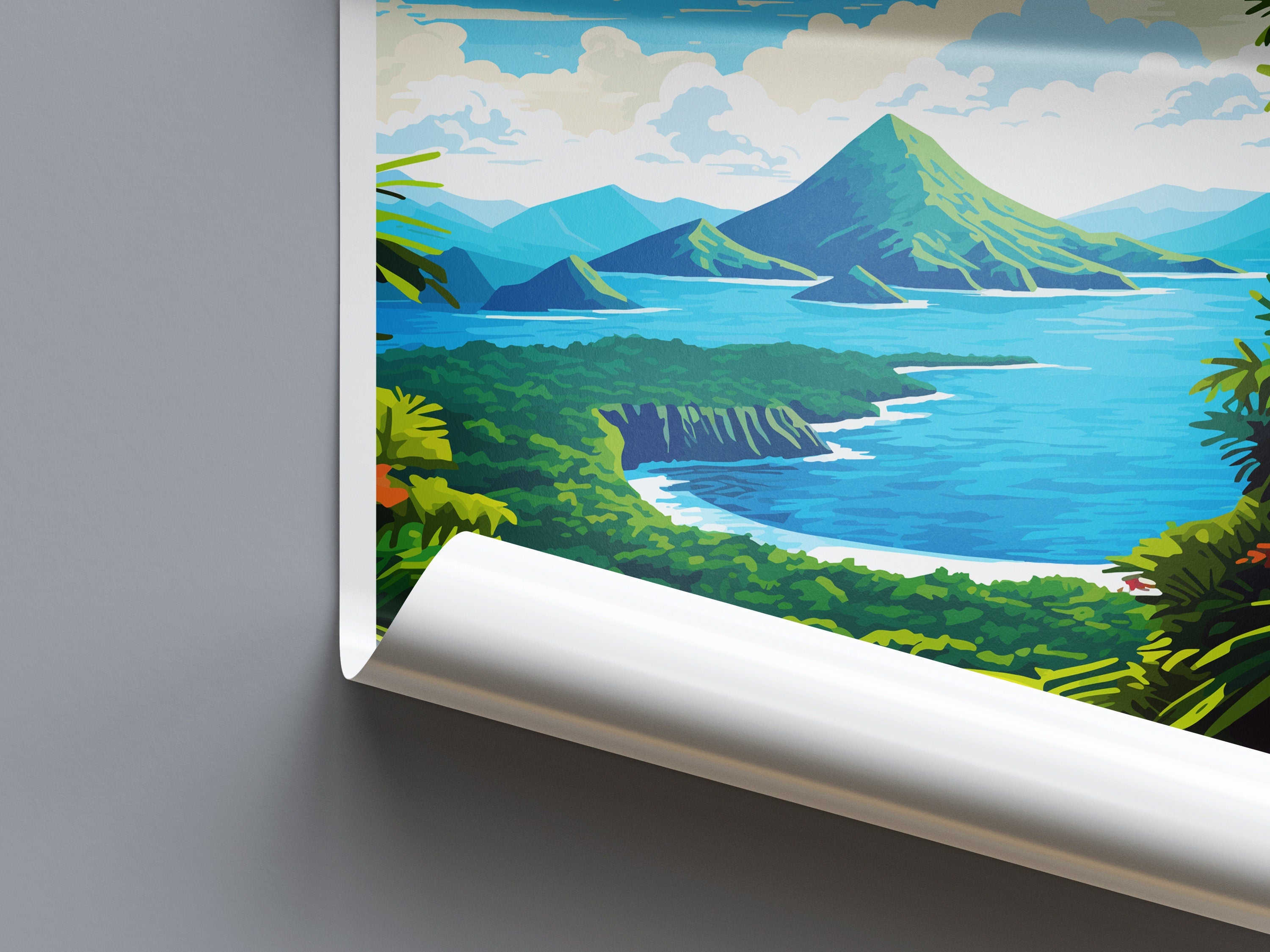 Saint Lucia Travel Print