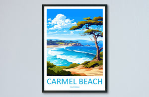 Carmel Beach Travel Print