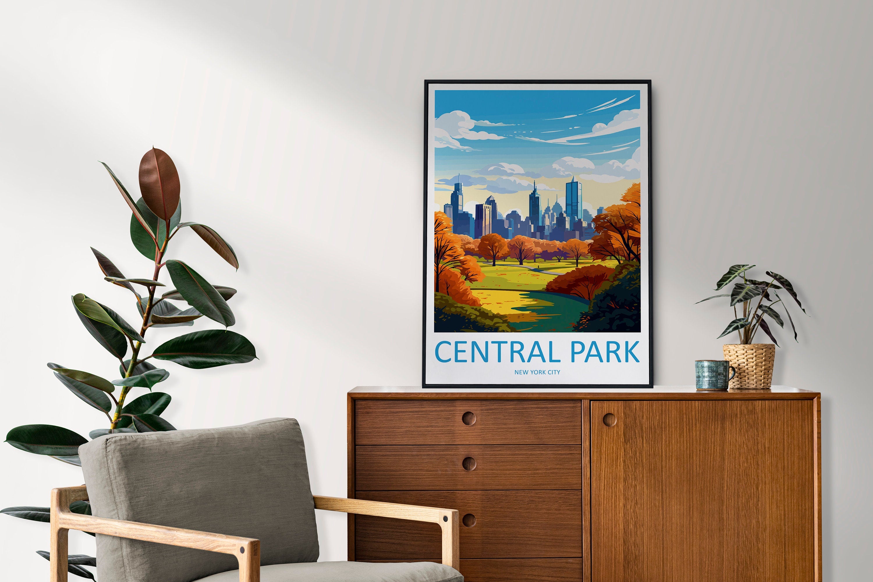 Central Park Travel Print