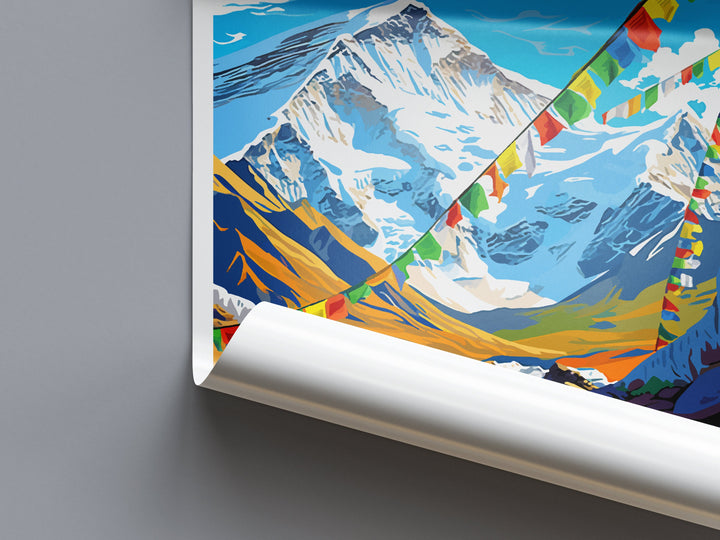 Mount Everest Travel Print Wall Art Mount Everest Wall Hanging Home Décor Mount Everest Gift Art Lovers Wall Art China Travel Print