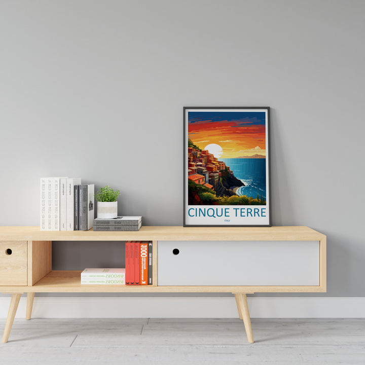 Cinque Terre Travel Print Wall Art Cinque Terre Italy Wall Hanging Home Decoration Cinque Terre Gift Art Lovers Wall Art Print Patmos Italy