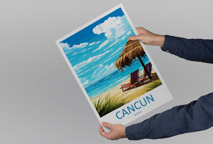 Cancun Travel Print Wall Art Cancun Wall Hanging Home Decoration Cancun Gift Art Lovers Wall Art Print Art Cancun Wall Hanging Poster Decor