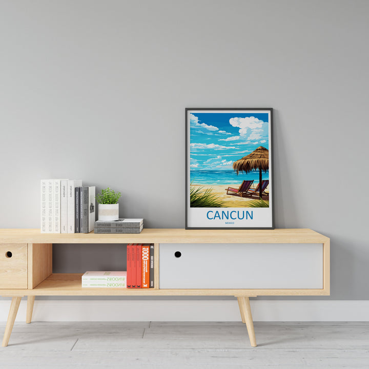 Cancun Travel Print Wall Art Cancun Wall Hanging Home Decoration Cancun Gift Art Lovers Wall Art Print Art Cancun Wall Hanging Poster Decor