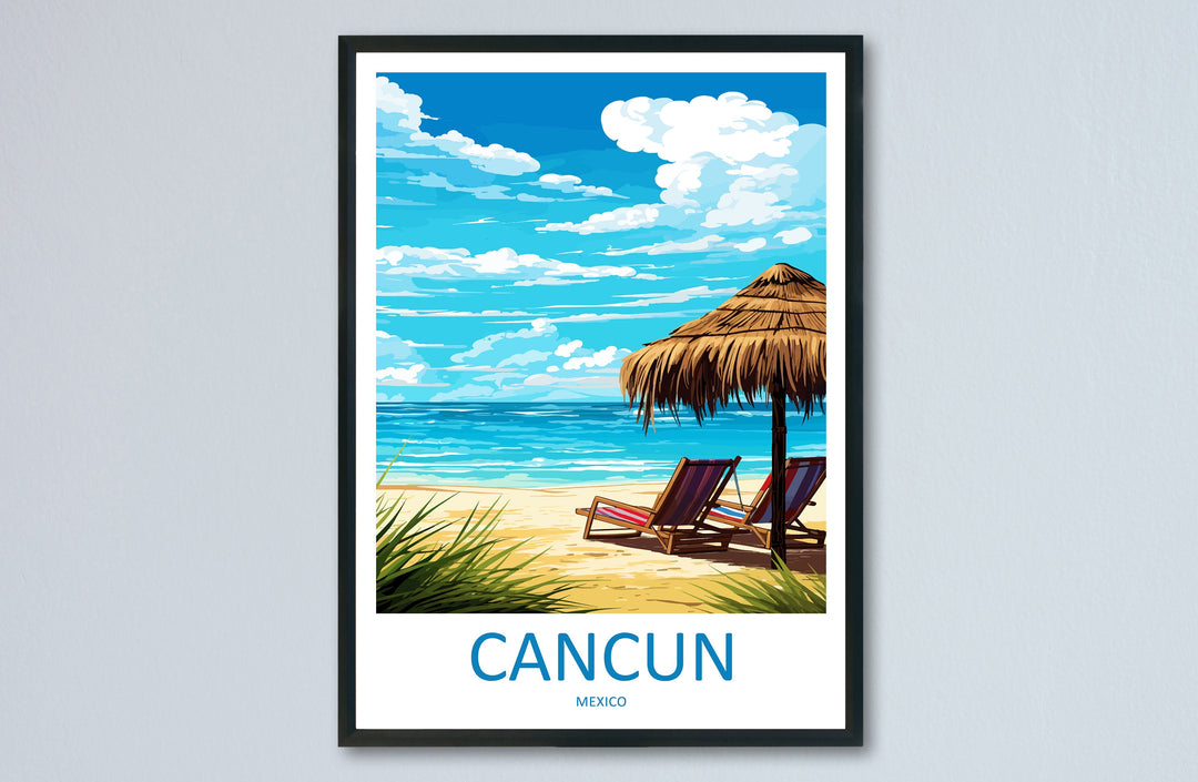 Cancun Travel Print Wall Art Cancun Wall Hanging Home Decoration Cancun Gift Art Lovers Wall Art Print Art Cancun Wall Hanging Poster Decor
