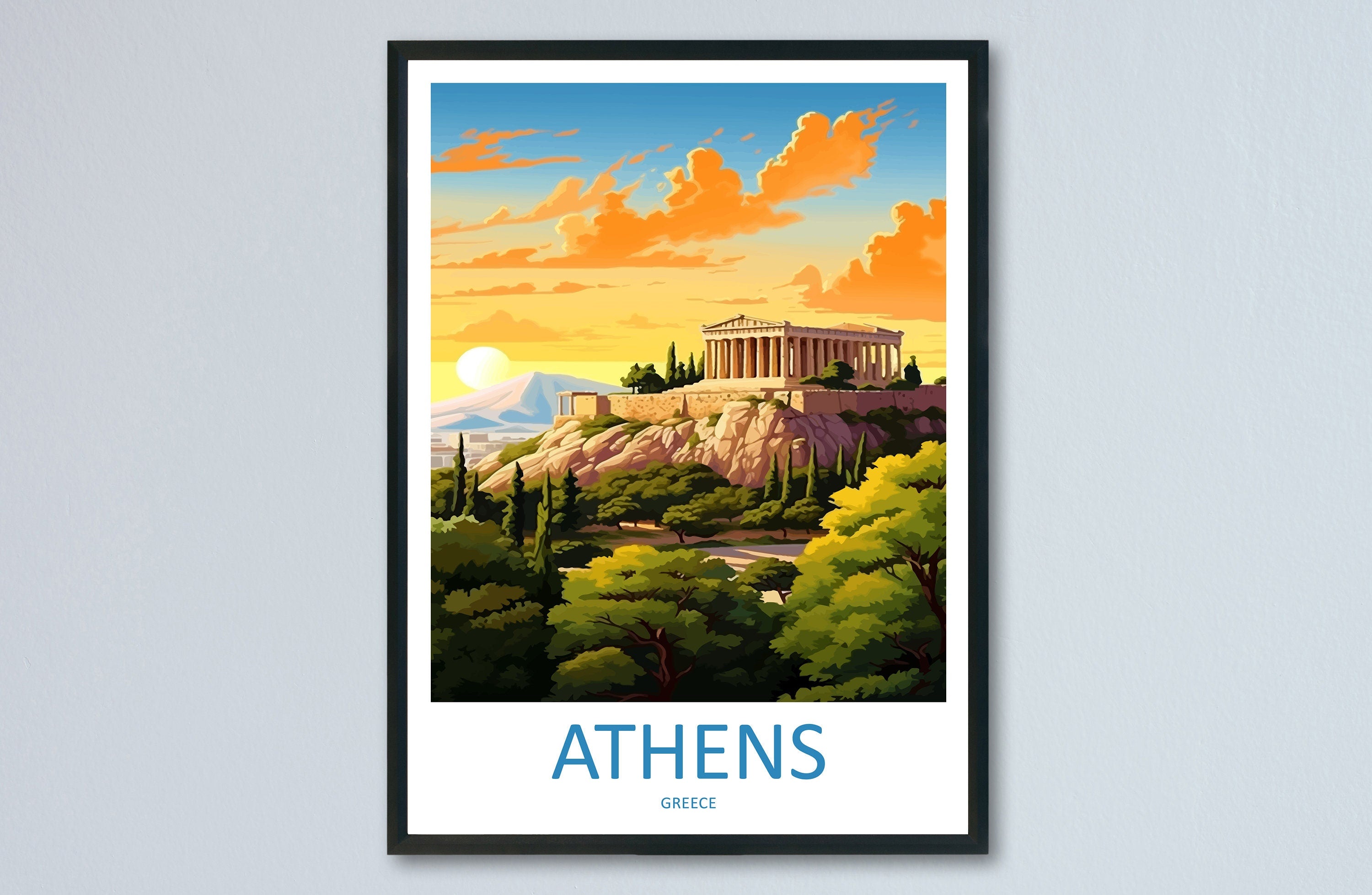 Athens Travel Print