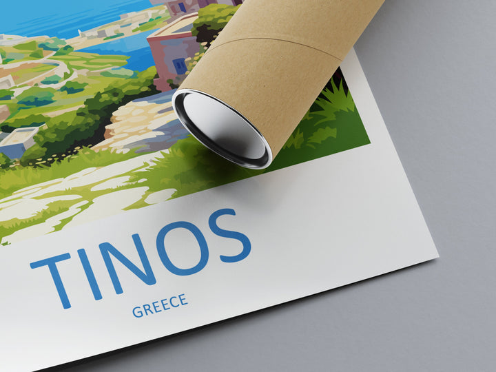 Tinos Travel Print Wall Art Tinos Greece Wall Hanging Home Deco Tinos Gift Art Lovers Wall Art Print Tinos Greece
