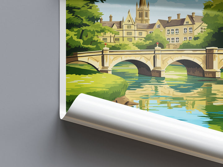 Bourton On The Water Travel Print Wall Art Bourton On The Water Wall Hanging Home Décor Bourton On The Water Gift Art Lovers England Art