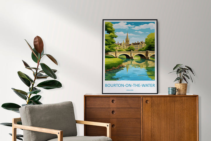 Bourton On The Water Travel Print Wall Art Bourton On The Water Wall Hanging Home Décor Bourton On The Water Gift Art Lovers England Art