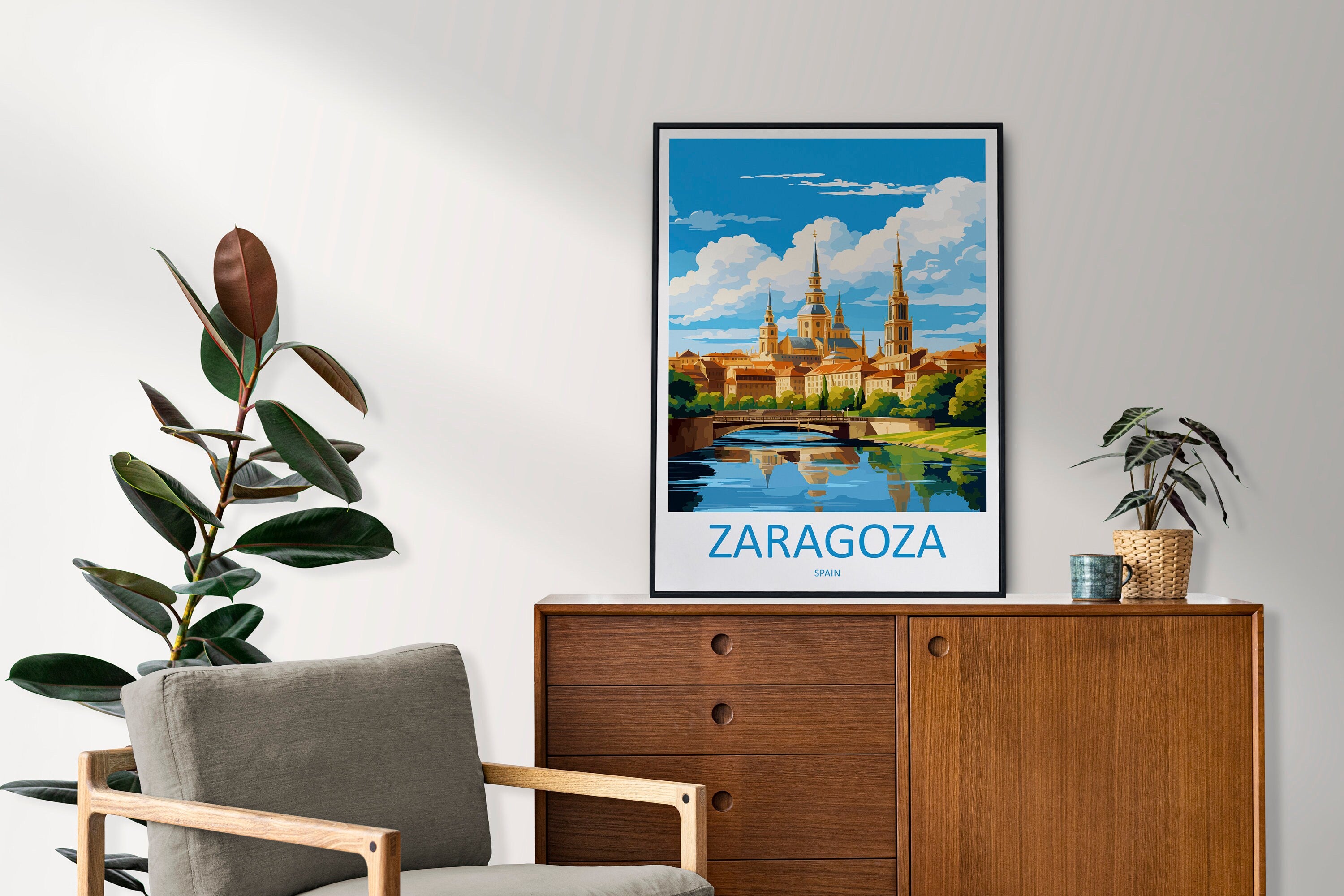 Zaragoza Travel Print