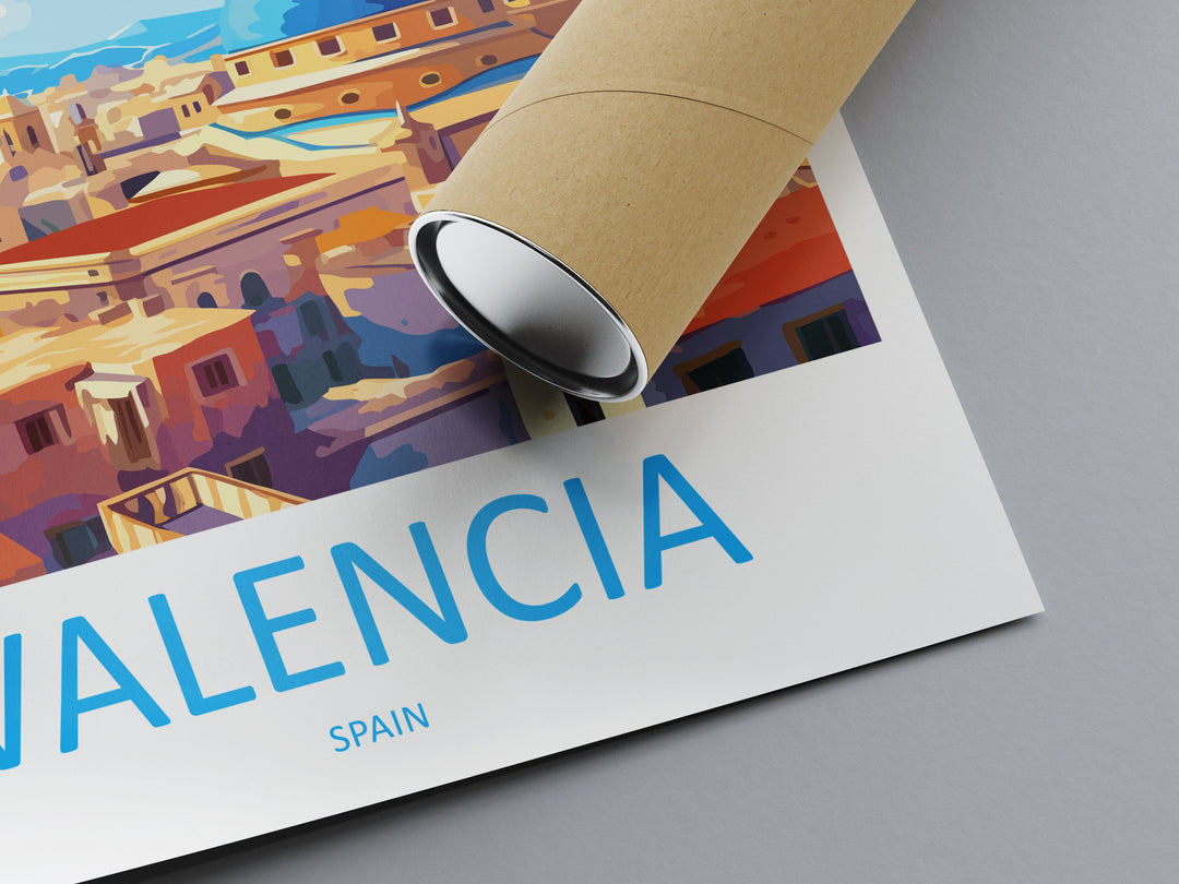 Valencia Travel Print Wall Art Valencia Wall Hanging Home Décor Valencia Gift Art Lovers Spain Art Lover Gift Valencia Print Spain Wall Art