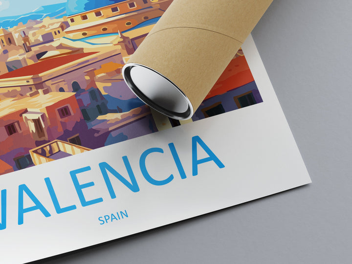 Valencia Travel Print Wall Art Valencia Wall Hanging Home Décor Valencia Gift Art Lovers Spain Art Lover Gift Valencia Print Spain Wall Art