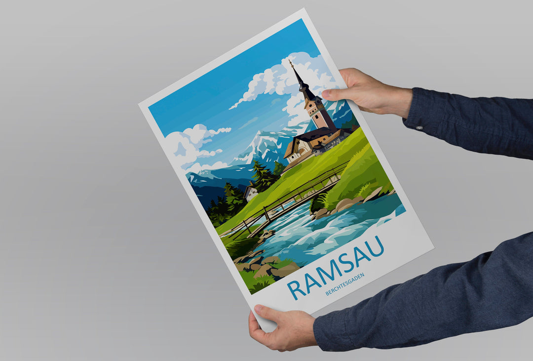 Ramsau Travel Print Wall Art Ramsau Wall Hanging Home Décor Ramsau Gift Art Lovers Germany Art Lover Gift Berchtesgaden