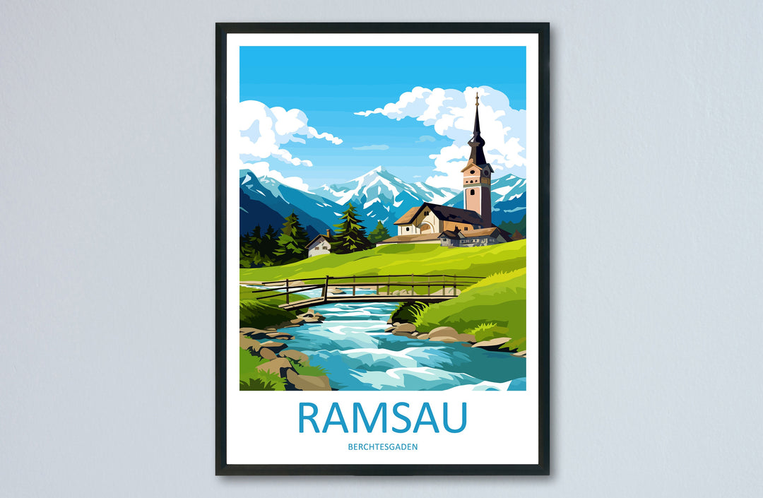 Ramsau Travel Print Wall Art Ramsau Wall Hanging Home Décor Ramsau Gift Art Lovers Germany Art Lover Gift Berchtesgaden