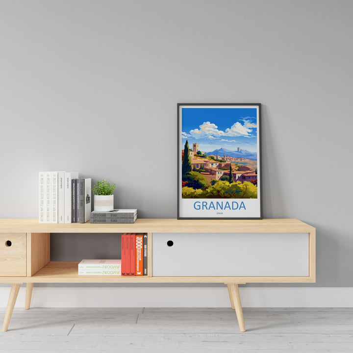 Granada Travel Print Wall Art Granada Wall Hanging Home Décor Granada Gift Art Lovers Spain Art Lover Gift Granada Wall Décor Granada Art