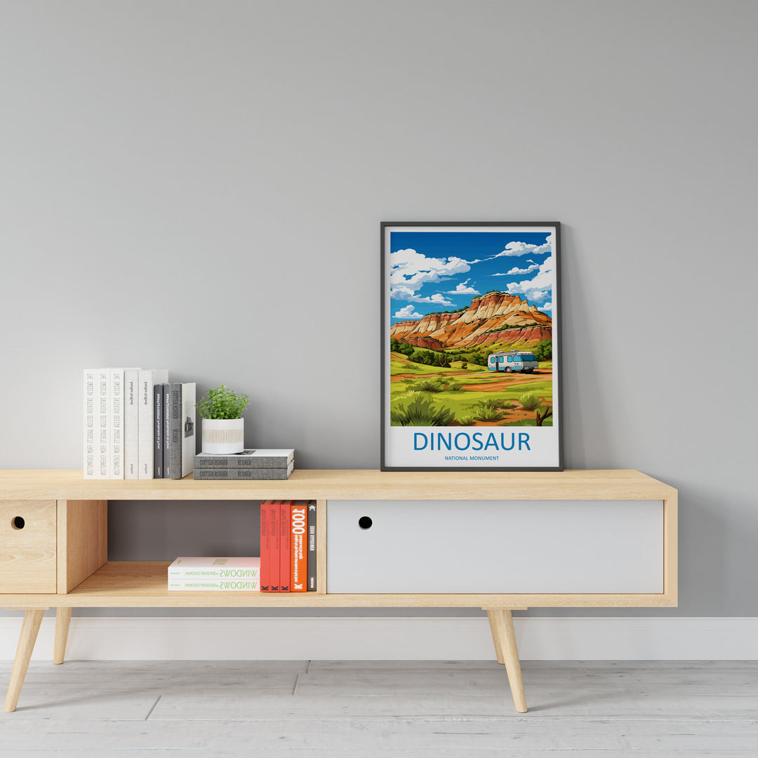 Dinosaur National Monument Travel Print Wall Art Dinosaur Monument Wall Hanging Home Décor Dinosaur Monument Art Lovers Utah Art Lover Gift