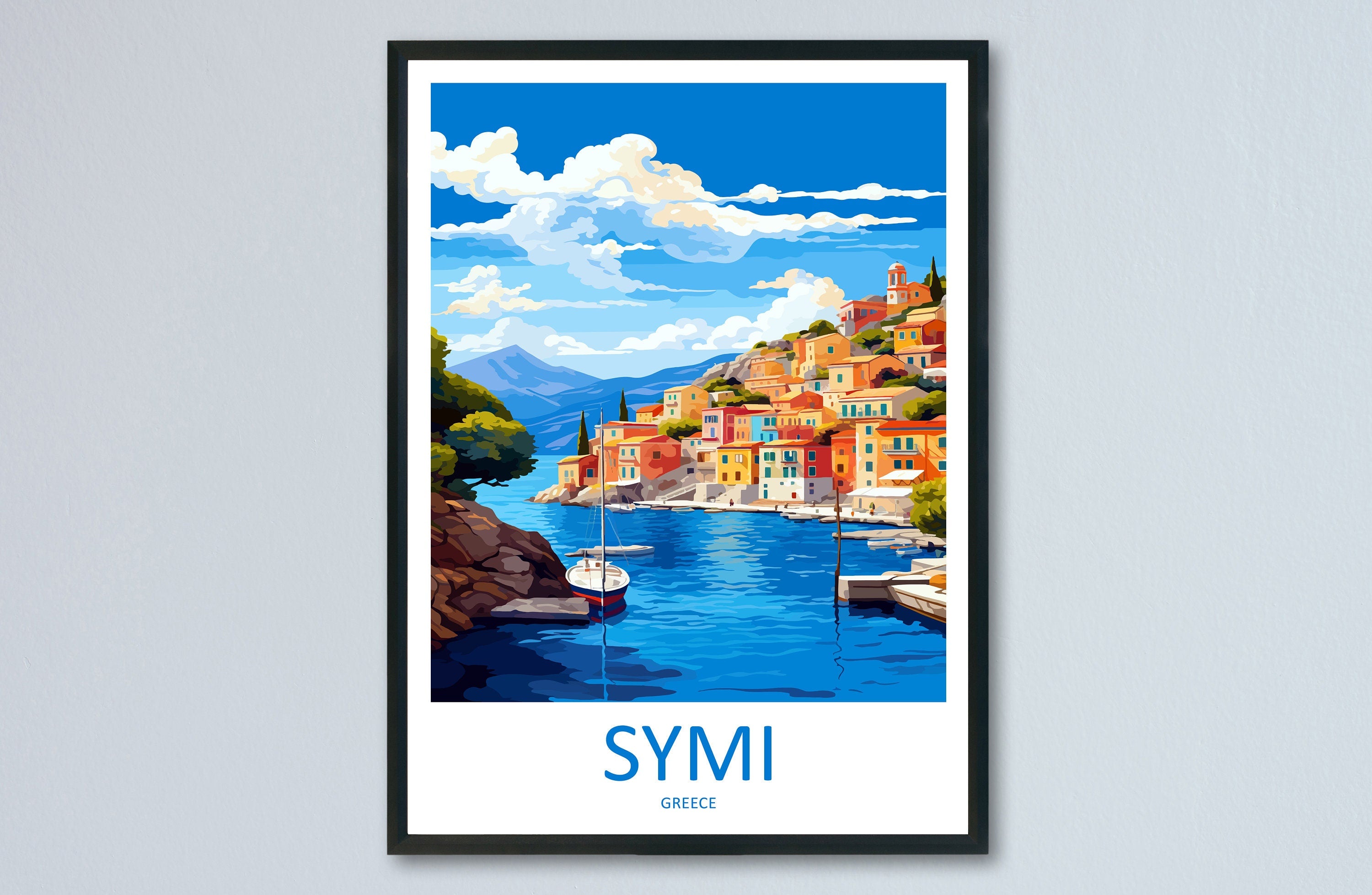 Symi Travel Print