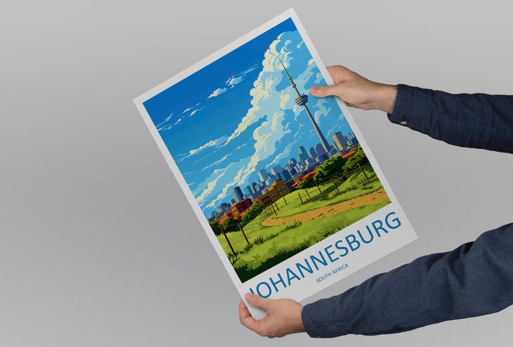 Johannesburg Travel Print Wall Art Johannesburg Wall Hanging Home Décor Johannesburg Gift Art Lovers South Africa Art Print Johannesburg Art