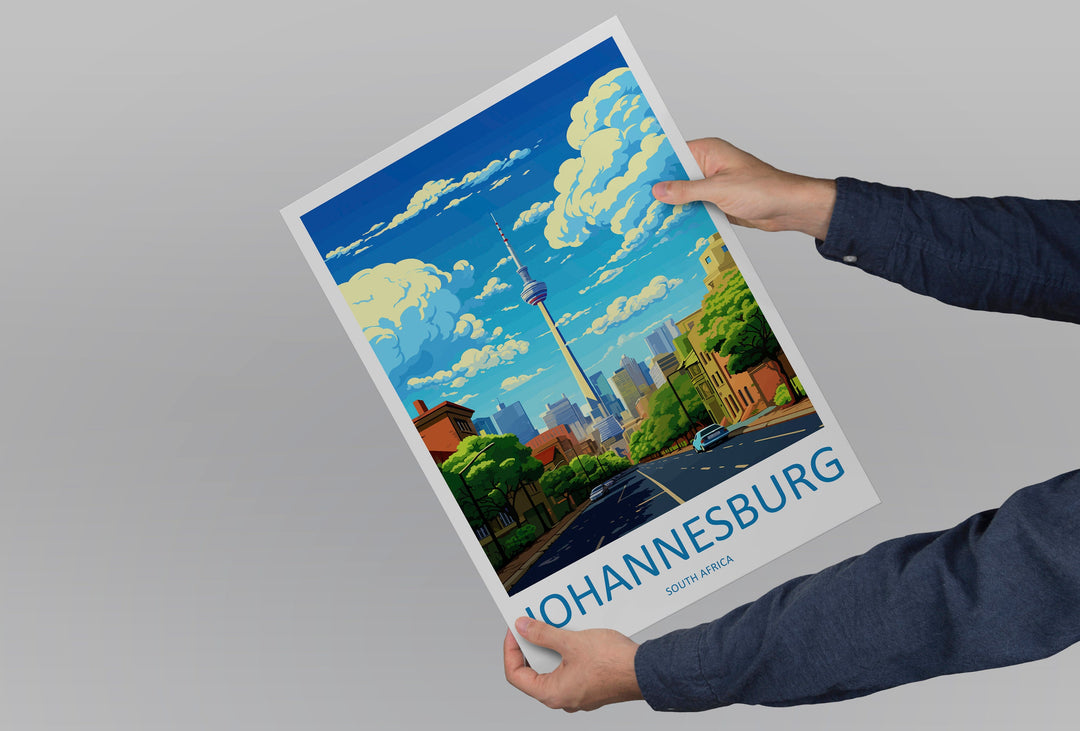 Johannesburg Travel Print Wall Art Johannesburg Wall Hanging Home Décor Johannesburg Gift Art Lovers South Africa Art Print Johannesburg Art