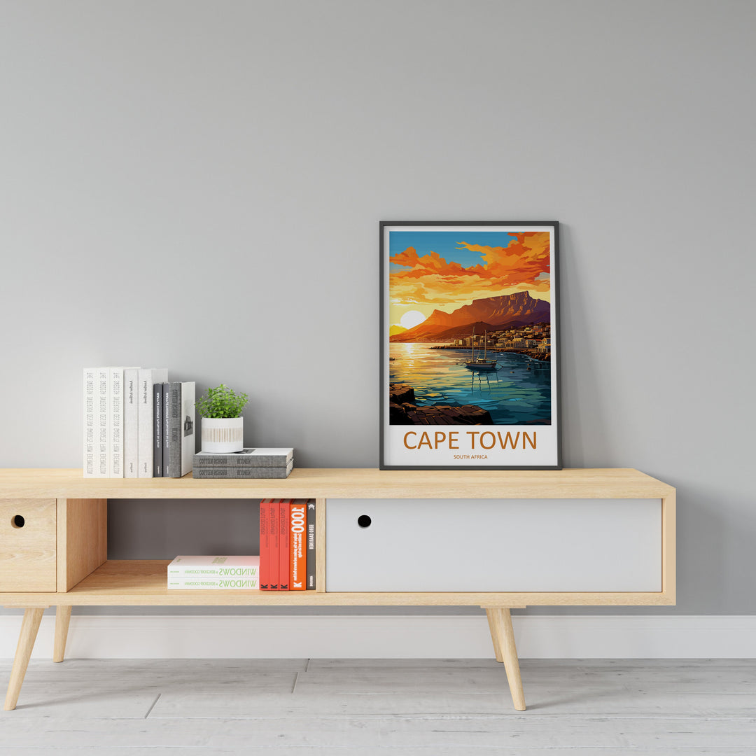 Cape Town Travel Print Wall Art Cape Town Wall Hanging Home Décor Cape Town Gift Art Lovers South Africa Art Print Cape Town Wall Décor Art