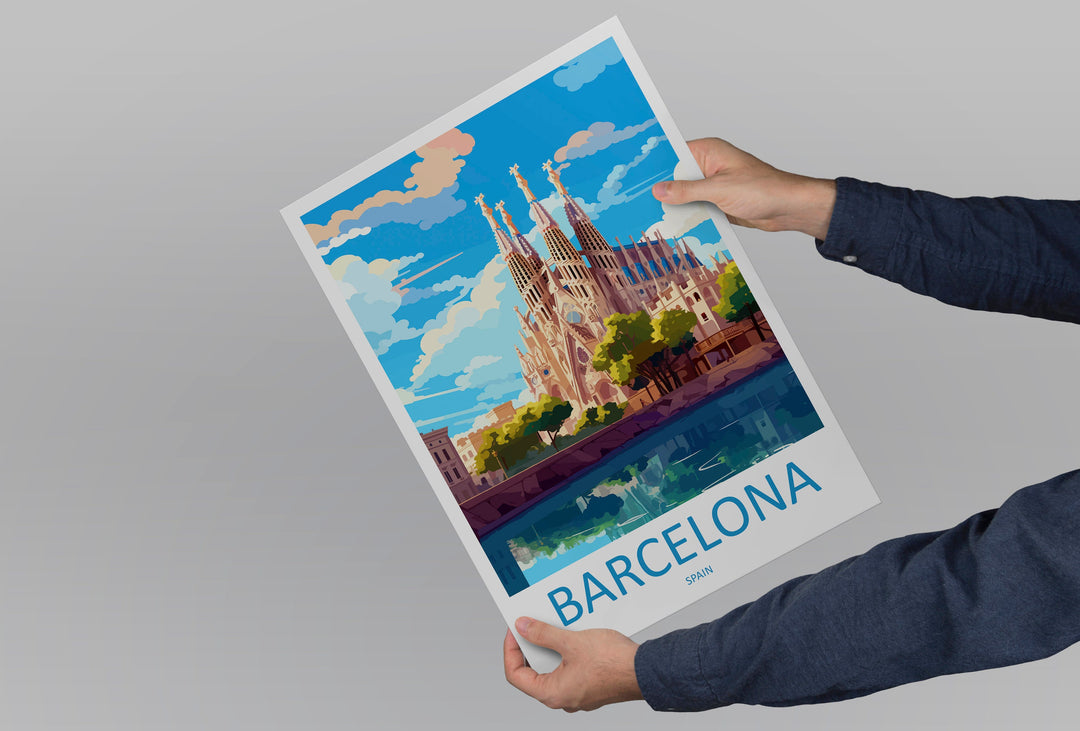 Barcelona Travel Print Wall Art Barcelona Wall Hanging Home Décor Barcelona Gift Art Lovers Spain Art Lover Gift Barcelona Print Spain Art