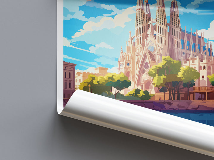 Barcelona Travel Print Wall Art Barcelona Wall Hanging Home Décor Barcelona Gift Art Lovers Spain Art Lover Gift Barcelona Print Spain Art