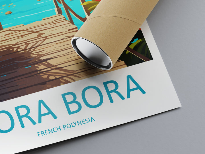 Bora Bora Travel Print Wall Art Bora Bora Wall Hanging Home Décor Bora Bora Gift Art Lovers French Polynesia Art Lover Gift Bora Bora Gift