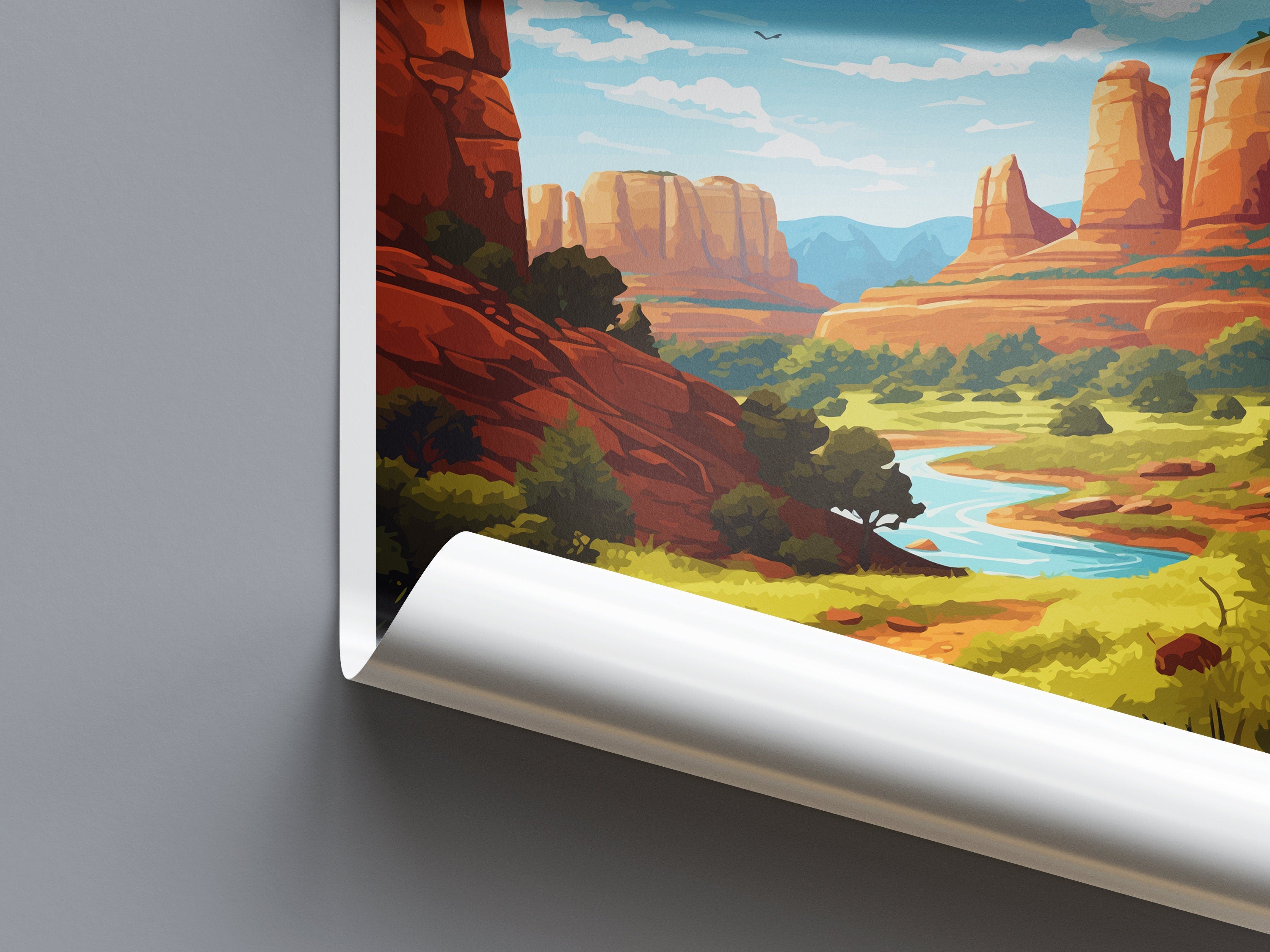 Sedona Travel Print Sedona Home Décor Arizona Art Print Sedona Wall Print For Sedona Gift Wall Hanging Arizona Sedona Desert Artwork Décor