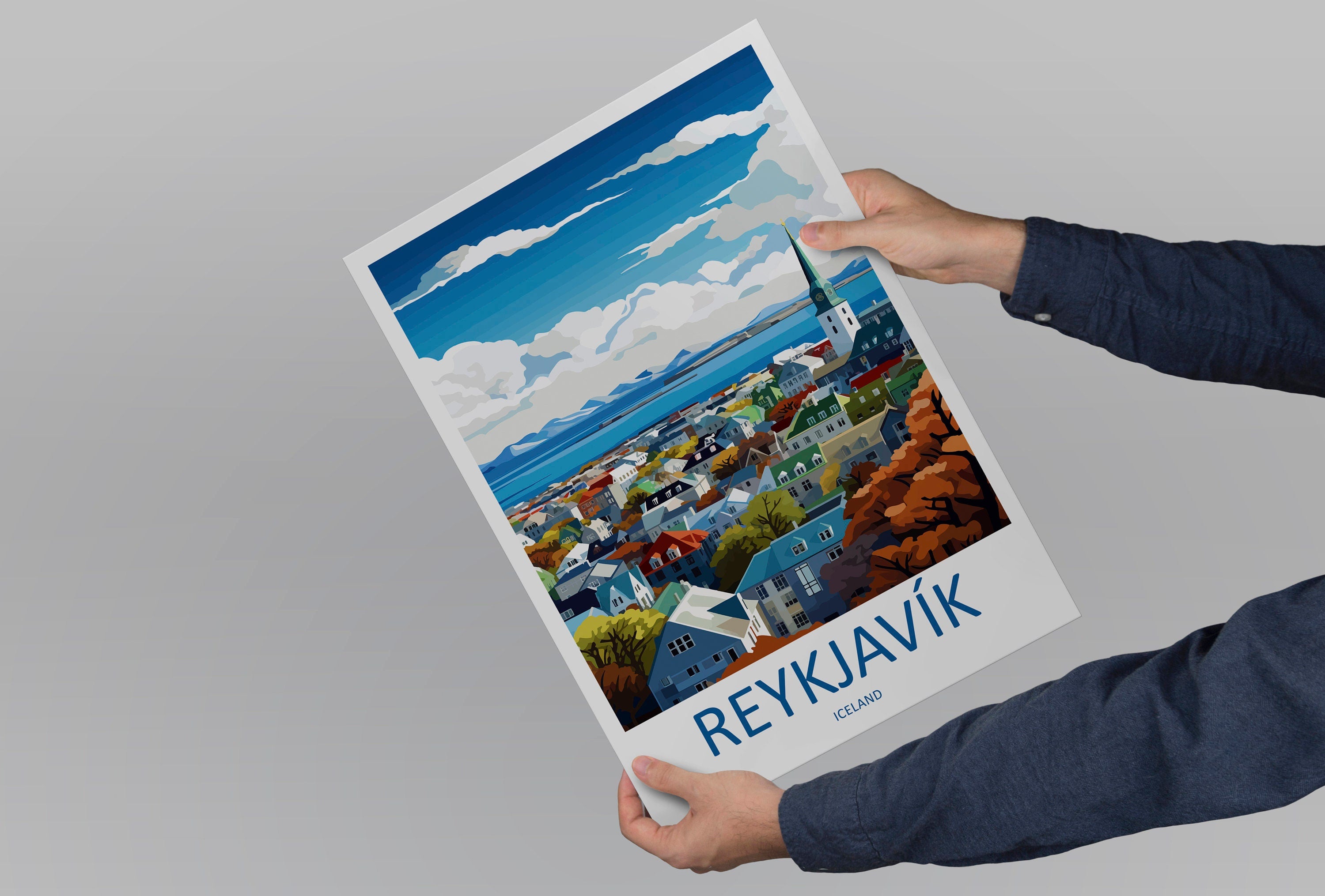 Reykjavik Travel Print