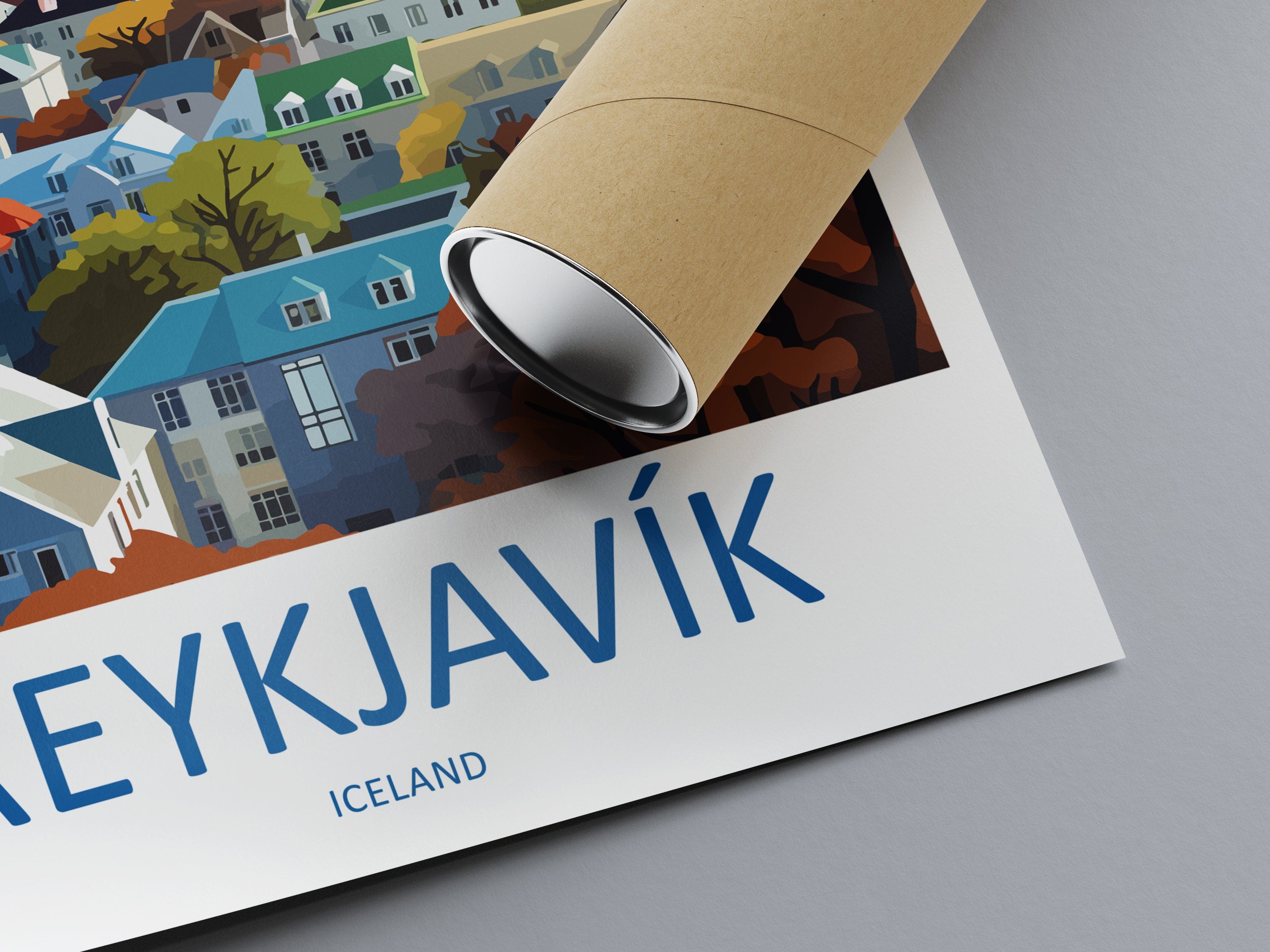 Reykjavik Travel Print