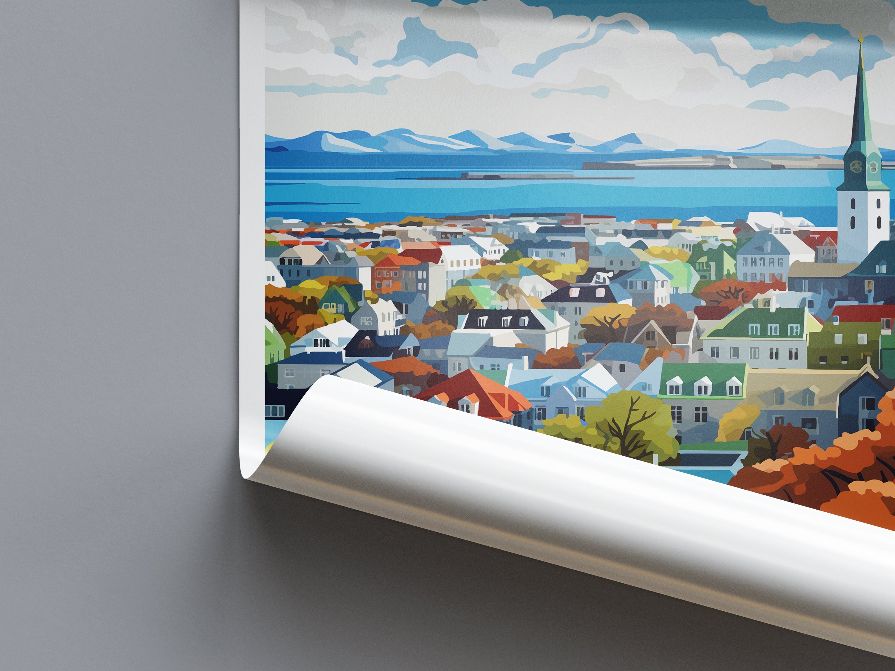 Reykjavik Travel Print