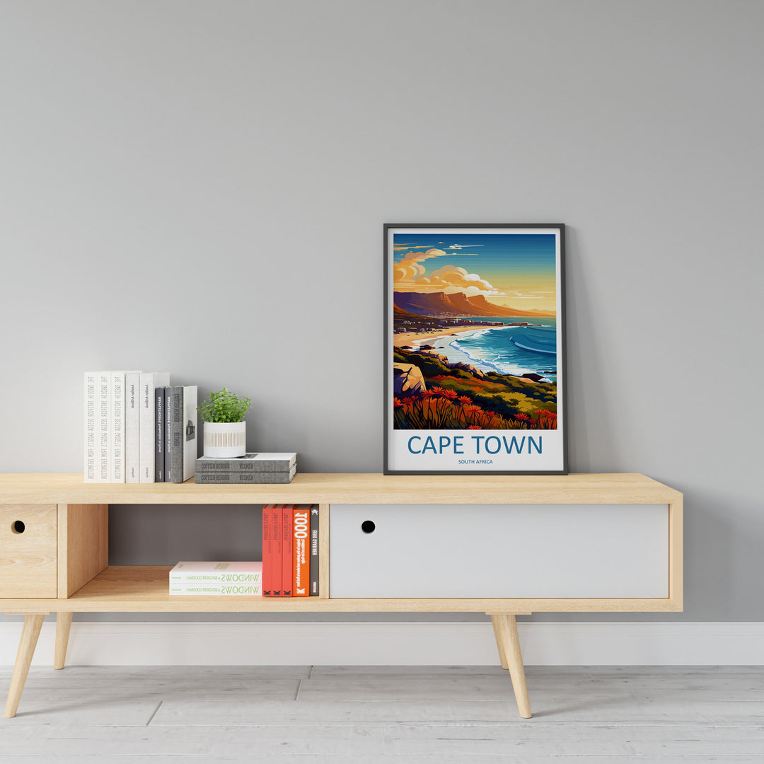 Cape Town Travel Print Wall Art Cape Town Wall Hanging Home Décor Cape Town Gift Art Lovers South Africa Art Print Cape Town Wall Décor Art