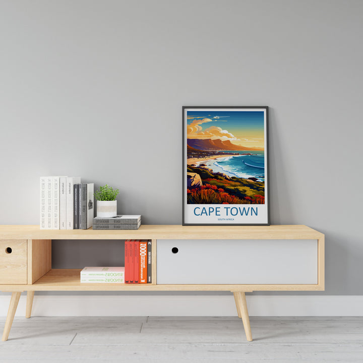 Cape Town Travel Print Wall Art Cape Town Wall Hanging Home Décor Cape Town Gift Art Lovers South Africa Art Print Cape Town Wall Décor Art