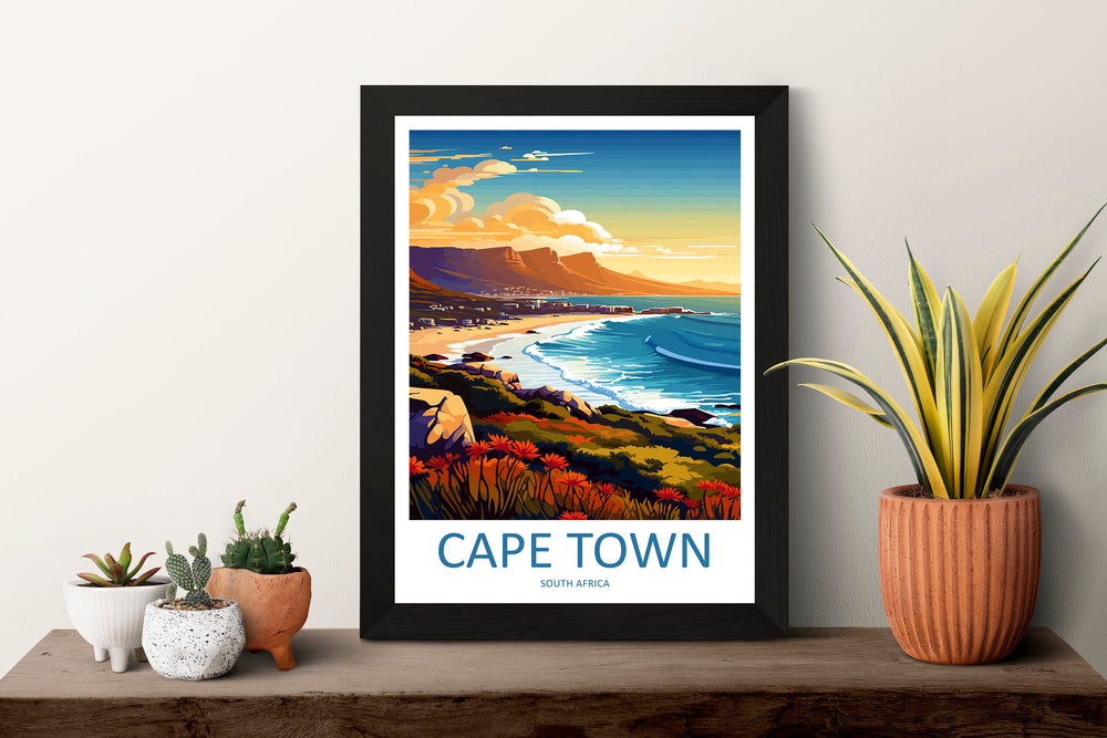 Cape Town Travel Print Wall Art Cape Town Wall Hanging Home Décor Cape Town Gift Art Lovers South Africa Art Print Cape Town Wall Décor Art