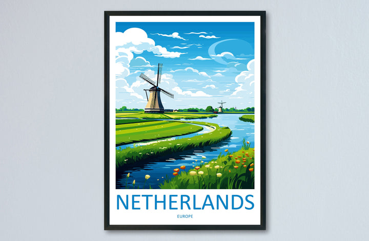 Netherlands Travel Print Wall Art Netherlands Wall Hanging Home Décor Netherlands Gift Art Lovers Netherlands Art Lover Gift Netherlands