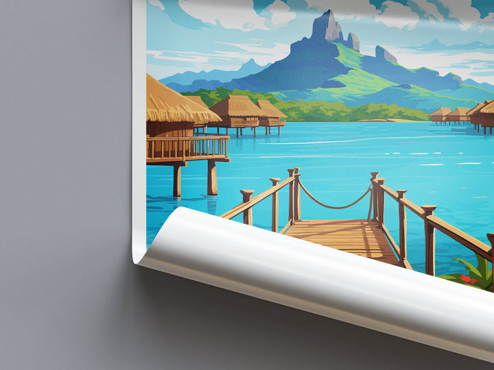 Bora Bora Travel Print Wall Art Bora Bora Wall Hanging Home Décor Bora Bora Gift Art Lovers French Polynesia Art Lover Gift Bora Bora Gift