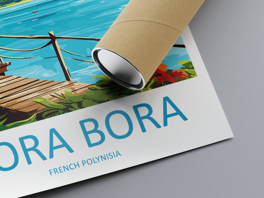 Bora Bora Travel Print Wall Art Bora Bora Wall Hanging Home Décor Bora Bora Gift Art Lovers French Polynesia Art Lover Gift Bora Bora Gift