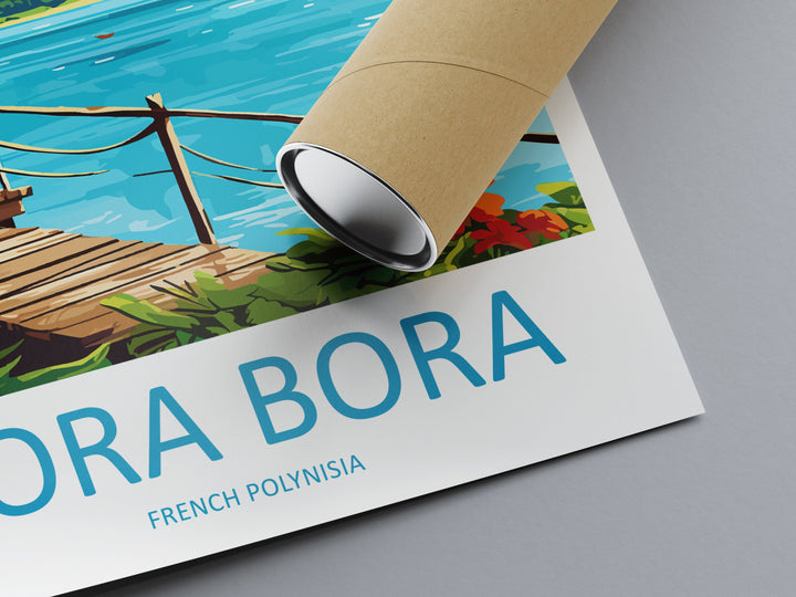 Bora Bora Travel Print Wall Art Bora Bora Wall Hanging Home Décor Bora Bora Gift Art Lovers French Polynesia Art Lover Gift Bora Bora Gift
