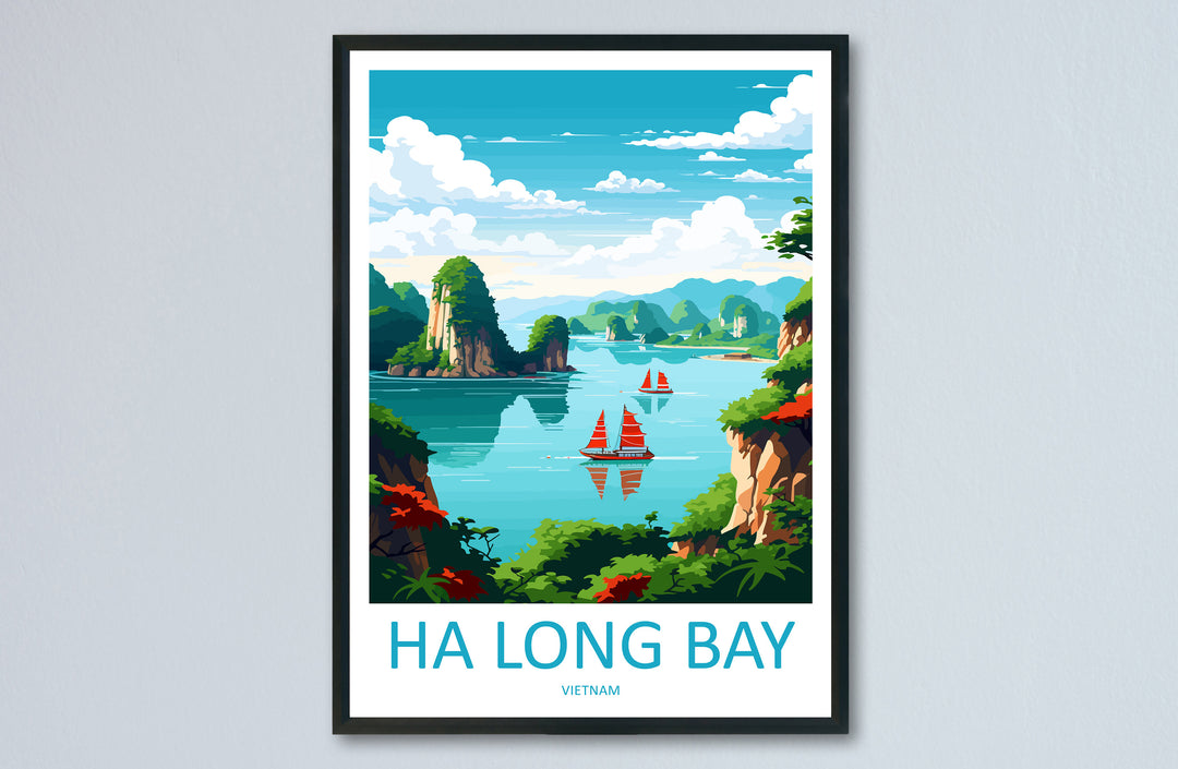 Ha Long Bay Travel Print Wall Art Ha Long Bay Wall Hanging Home Décor Ha Long Bay Gift Art Lovers Vietnam Art Lover Gift Ha Long Bay islands