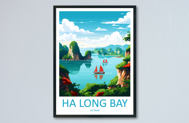 Ha Long Bay Travel Print Wall Art Ha Long Bay Wall Hanging Home Décor Ha Long Bay Gift Art Lovers Vietnam Art Lover Gift Ha Long Bay islands