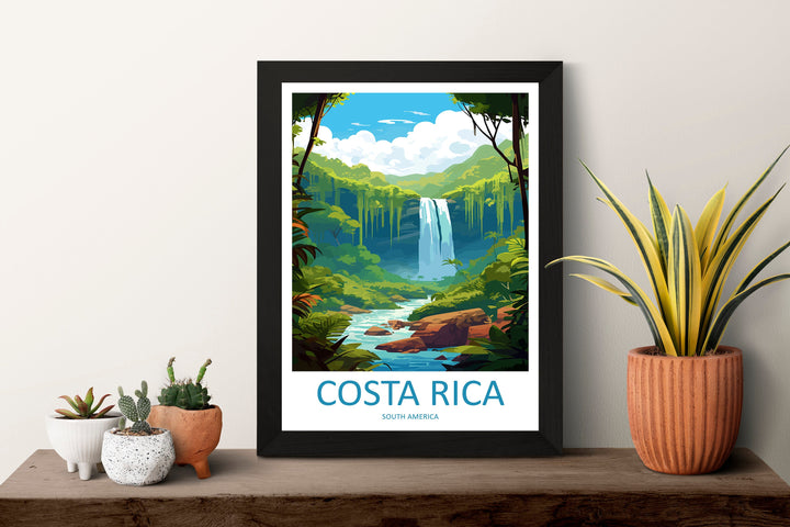 Costa Rica South America Travel Print Wall Art Costa Rica Wall Hanging Home Décor Costa Rica Gift Art Lovers Wall Art Caribbean Travel Art