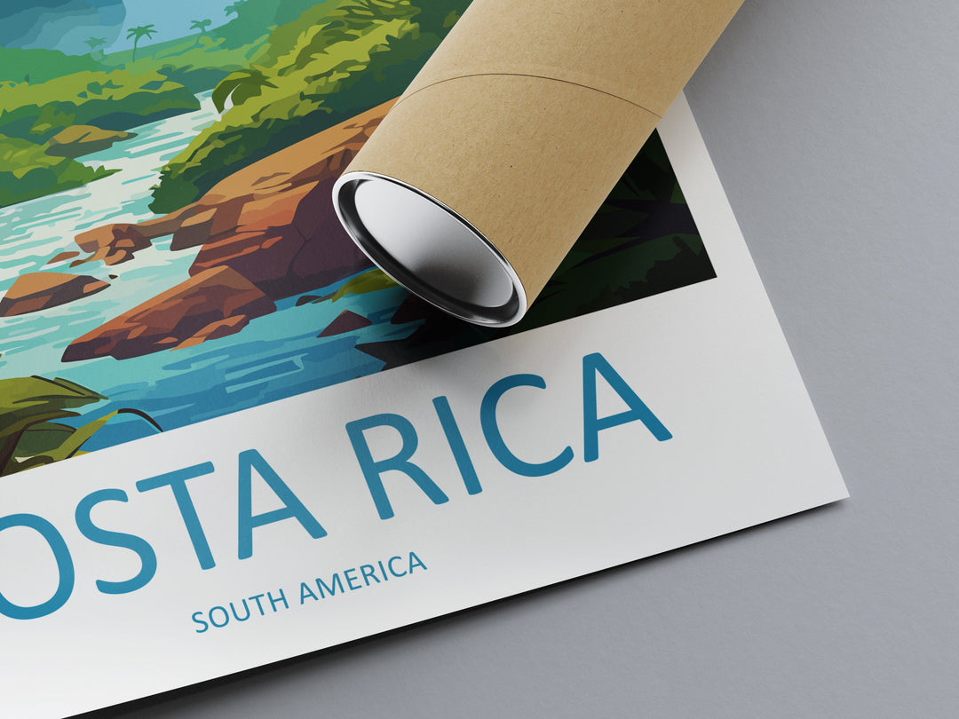 Costa Rica South America Travel Print Wall Art Costa Rica Wall Hanging Home Décor Costa Rica Gift Art Lovers Wall Art Caribbean Travel Art