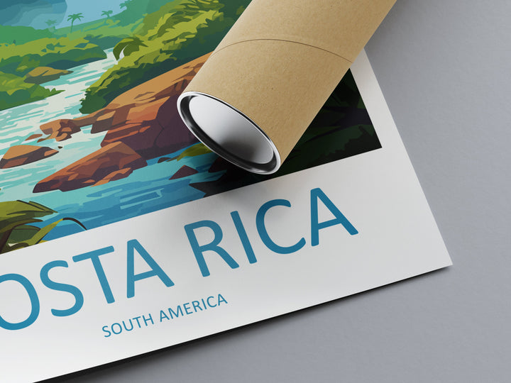 Costa Rica South America Travel Print Wall Art Costa Rica Wall Hanging Home Décor Costa Rica Gift Art Lovers Wall Art Caribbean Travel Art
