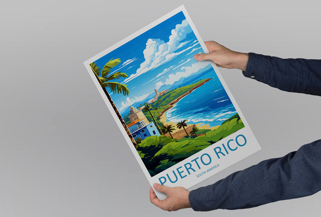 Puerto Rico Travel Print Wall Art Puerto Rico Wall Hanging Home Décor Puerto Rico Gift Art Lovers Wall Art Caribbean Travel Print Poster